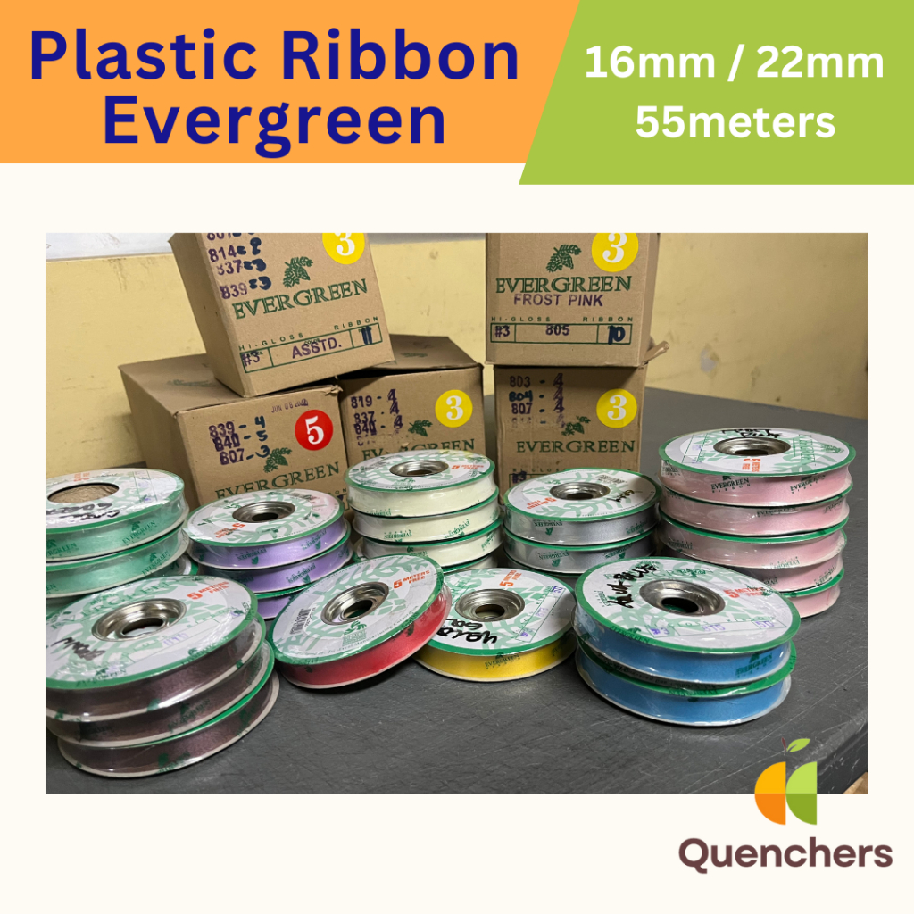 Evergreen Plastic Ribbon 16mm 22mm | Shopee Philippines