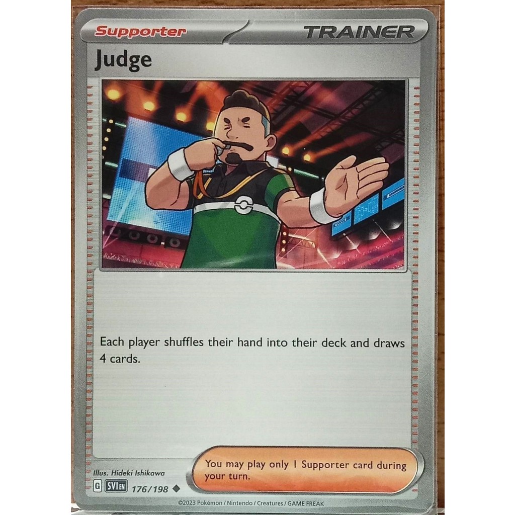 JUDGE Trainer 176/198 Scarlet and Violet Pokemon TCG | Shopee Philippines