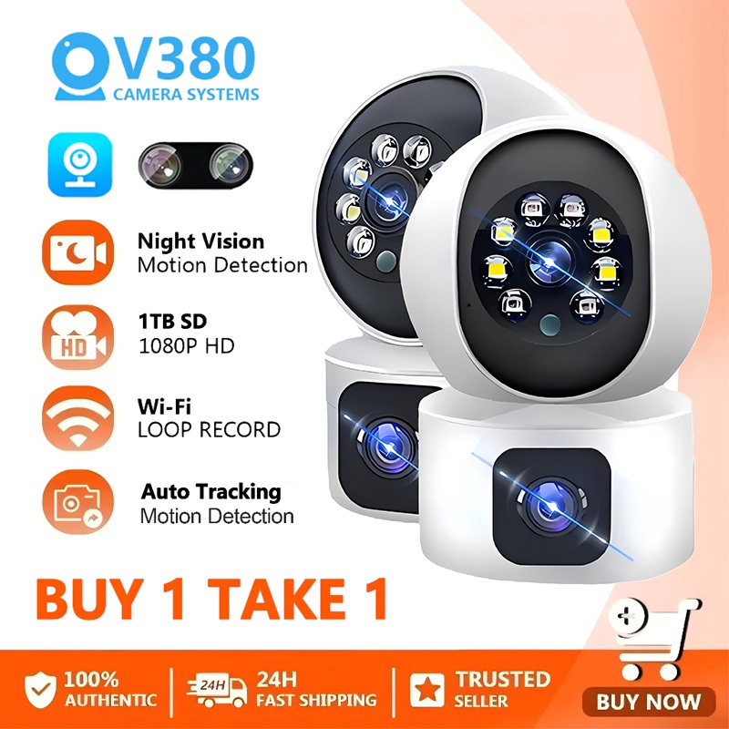 V380 PRO CCTV Camera Connect Cellphone Remote Monitor Buy 1 Take 1 HD ...
