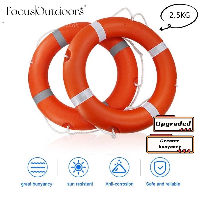 2.5KG Life Ring Safety Swimming Life Ring Buoy Rescuer Vest Sports ...
