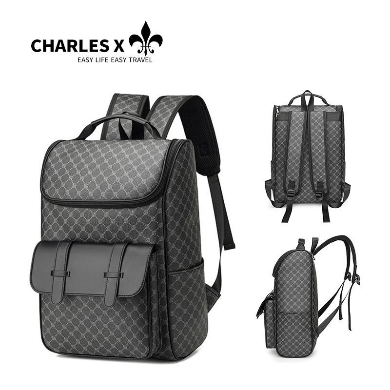 CHARLES X Backpack Large Capacity for Men Business Laptop Bag Travel ...