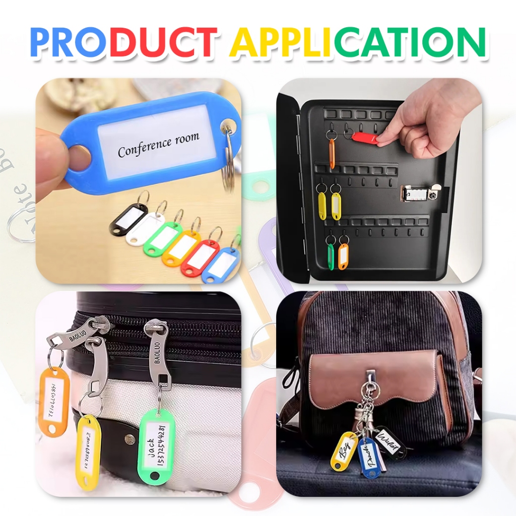 Plastic PP Key Tags with Split Ring - 50pcs | Shopee Philippines