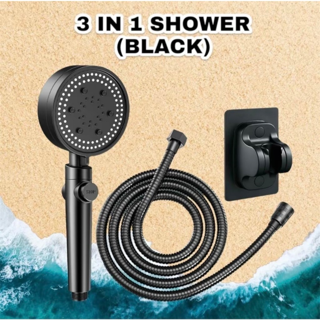 3 in 1 Shower Head Set shower with faucet 5-speed Pressurized Bathroom ...