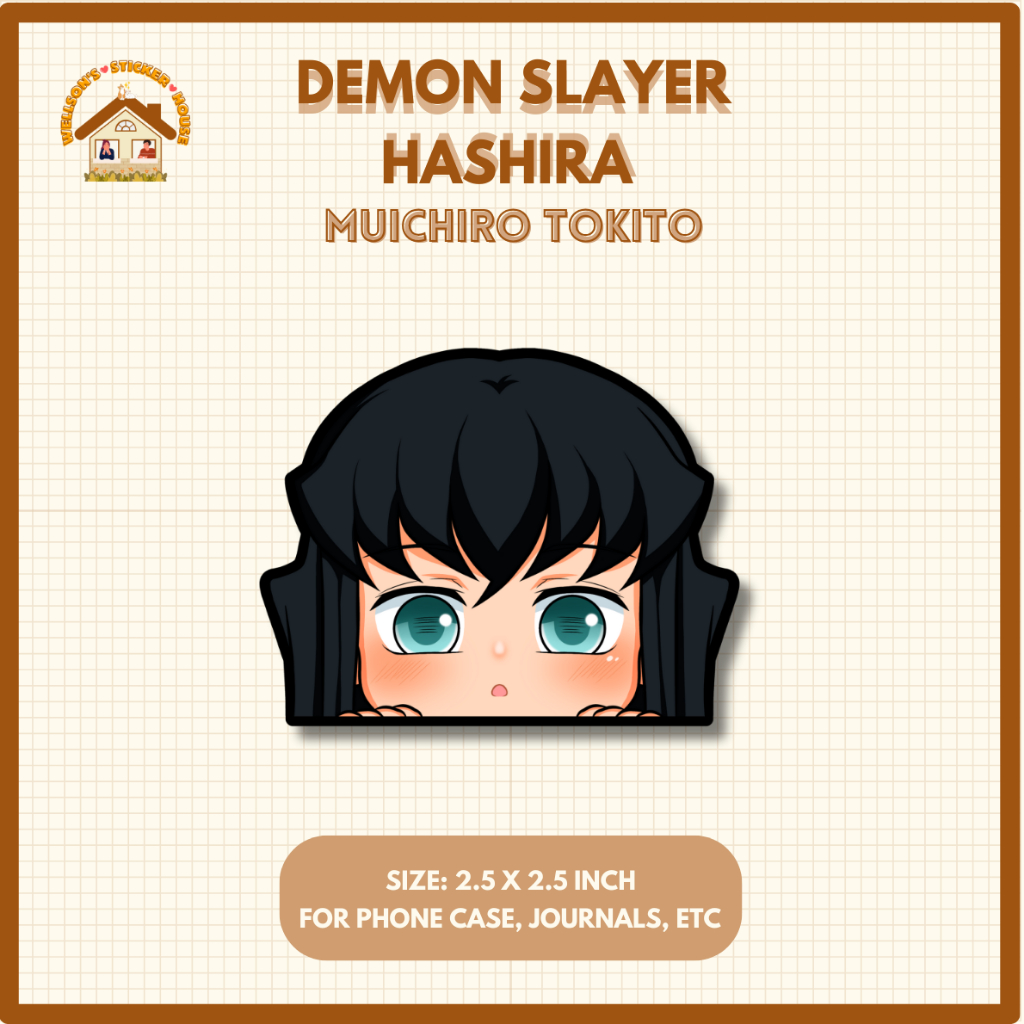 Anime Demon Slayer Muichiro Tokito Vinyl Waterproof Matte Peeker ...