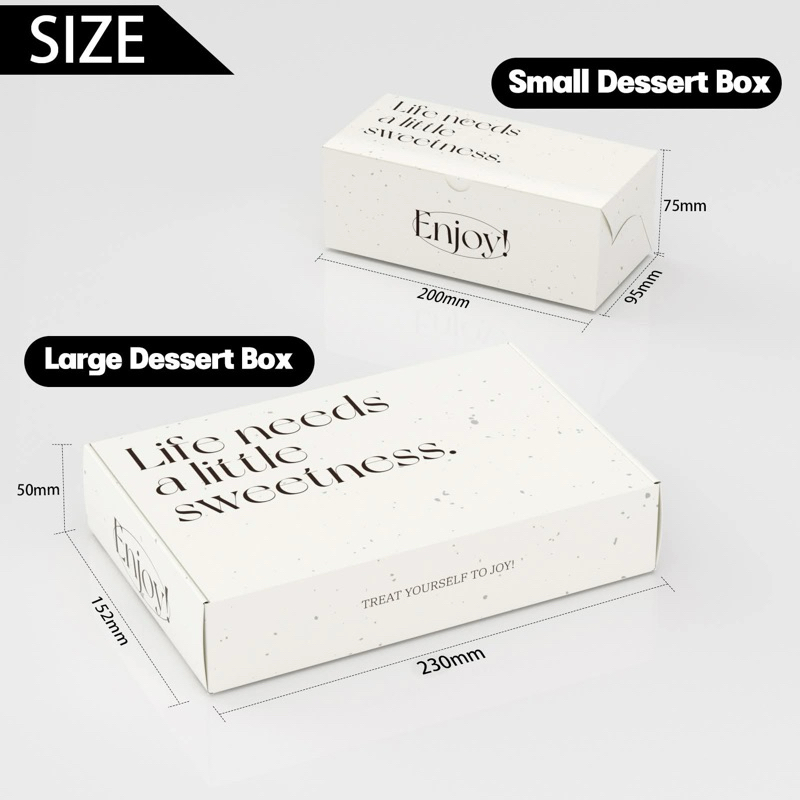 25pcs Pastry Box White with text Box | Shopee Philippines