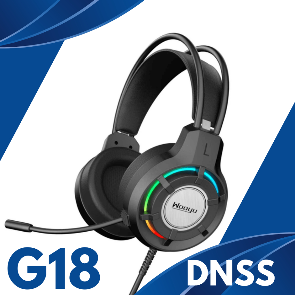 G18 RGB Wired Headset RGB Light Gaming Headphones W/ Noice Cancellation ...
