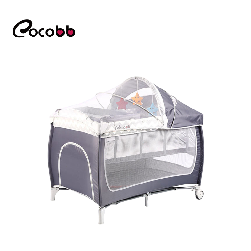 COCOBB Baby Rocker Crib Folding Swing Crib With Mosquito Nnet And ...