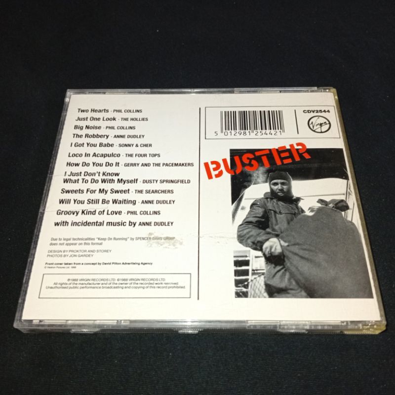 BUSTER Original Motion Picture Soundtrack CD Phil Collins The Hollies ...