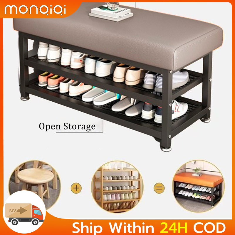 Shoe Rack Tier Colored Stainless Steel Stackable Shoes Shoe changing ...