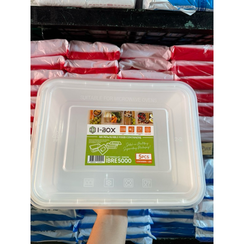 IBRE5000ml Rectangular Food Container/Microwavable/ Ibox Brand / 1Pack ...