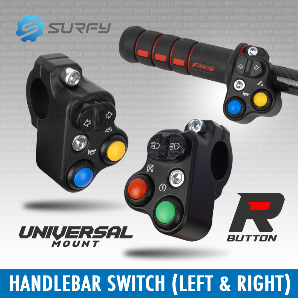 R-Button Handle Switch Set Push Button Swithch WithTri Switch Hazard ...