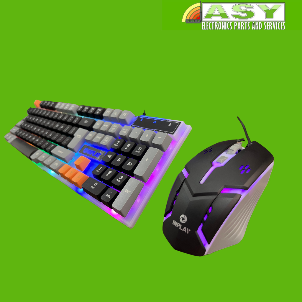 Inplay STX365-B (Black) Colorful Keyboard and Mouse Set Combo Wired ...