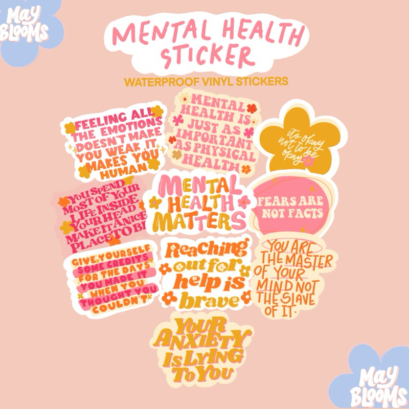 Mental Health Sticker | Laptop, Tumbler & Journal Stickers | Waterproof ...