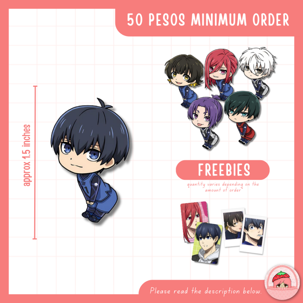 BLUE LOCK CHIBI SWOON ANIME PEARL STICKERS | Shopee Philippines