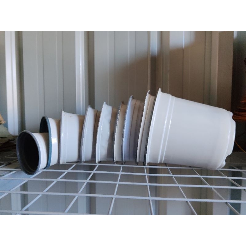 10pcs Pvc White Plastic po Thick training pot pp plastic pot | Shopee ...