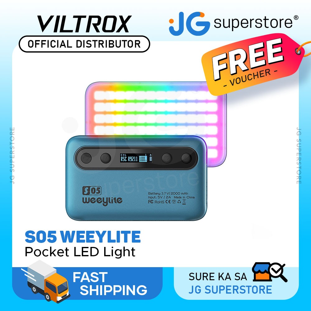 Viltrox S05 Blue RGB LED Portable Light Panel 2000mAh USB Type C 5W ...