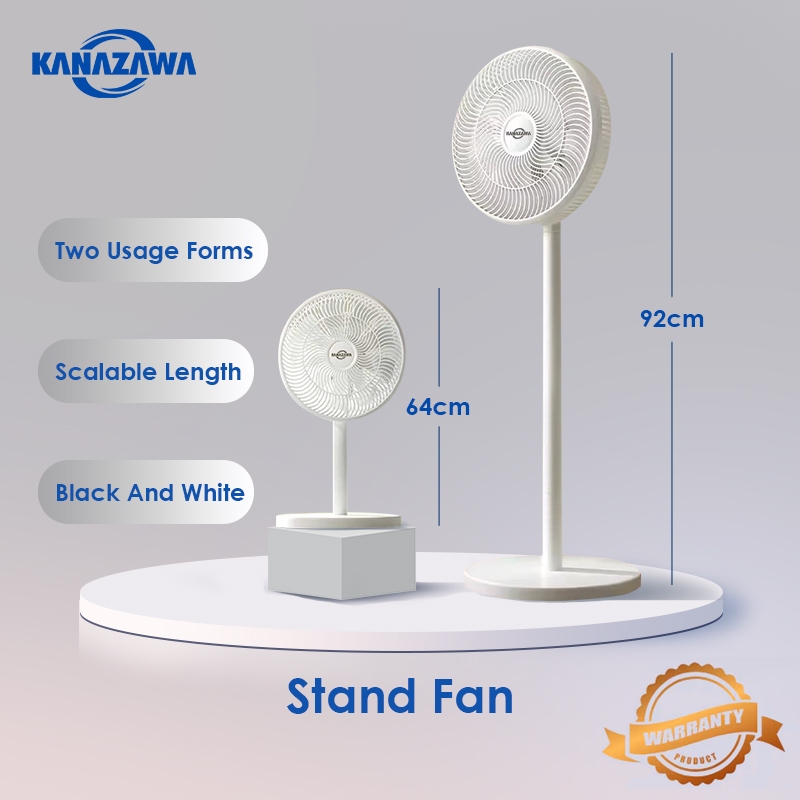 Kanazawa Electric Fan 3-Speed Wind 15-Blades Standard Vertical Fan 2 in ...