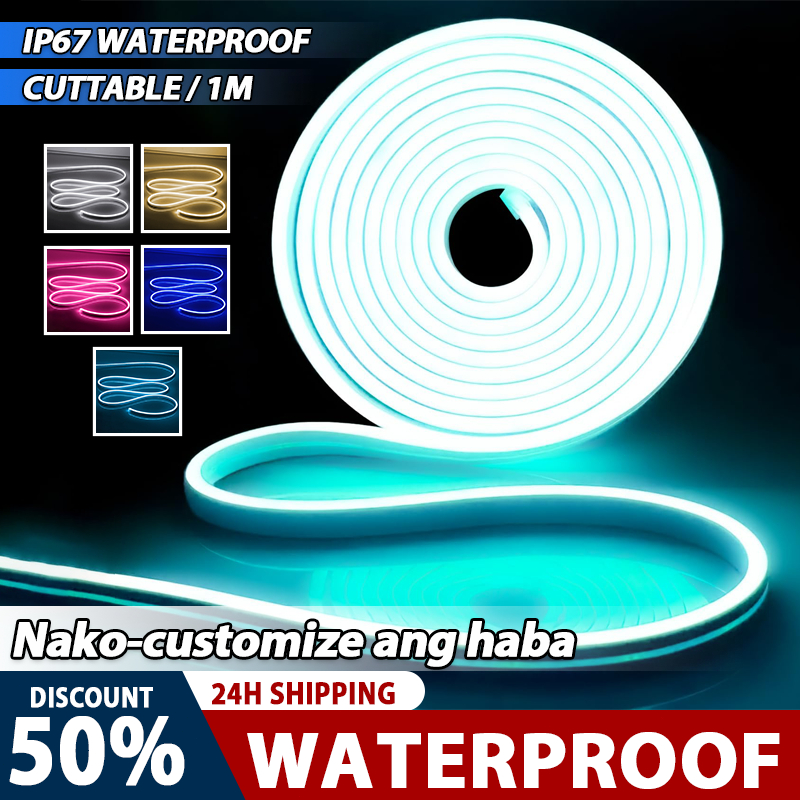 Flexible Neon Strip Light Led 1M/2M/3M/4M/5M/10M Take Plug Waterproof ...