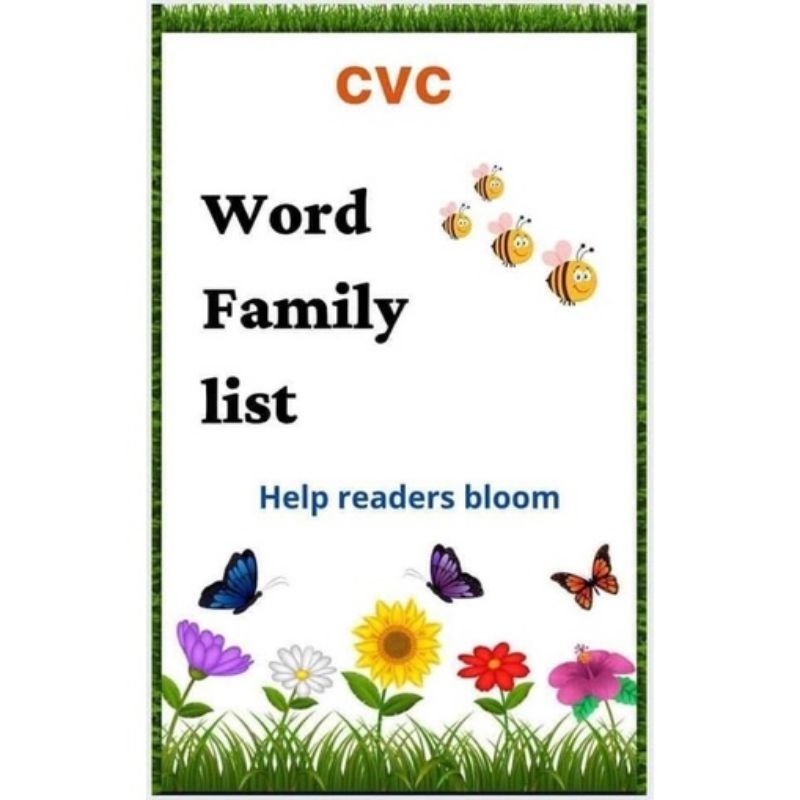 CVC Word Family List (28 pages) bookbinded | Shopee Philippines