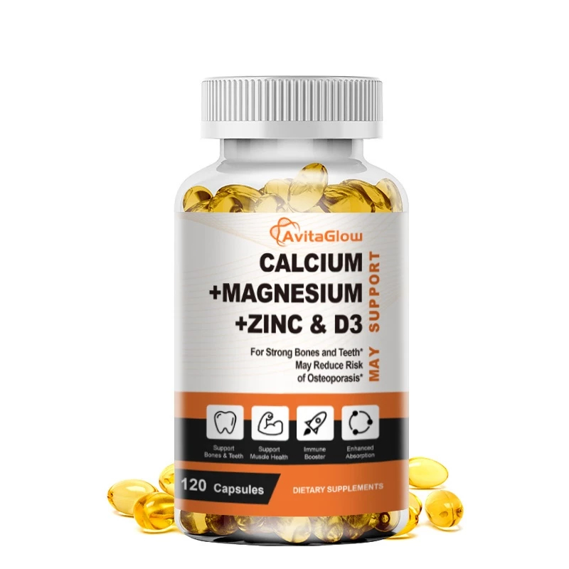 Calcium + Magnesium + Zinc and Vitamin D3 Fish Oil Strong Bones and ...