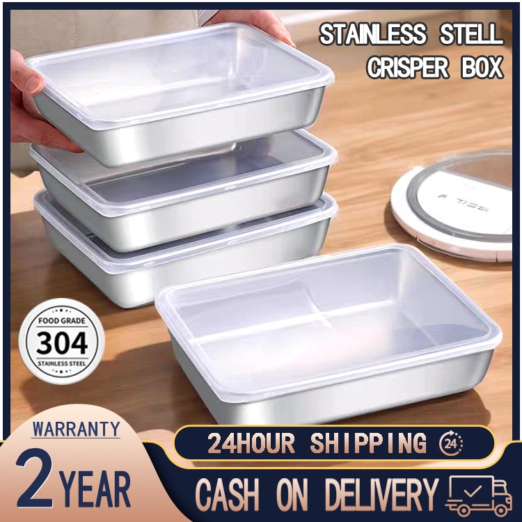 304 Stainless Steel Fresh Keeping Box Food Storage Container for BBQ ...
