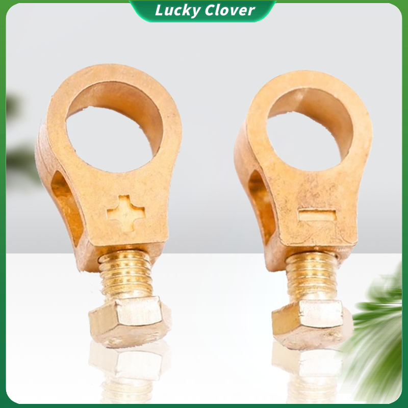 1 Pair Car Battery Clamps Copper Battery Terminal Positive Negative ...