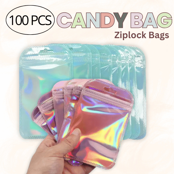 Candy Color Pastel Self Seal Bags Resealable Pouch Packaging Pack of ...