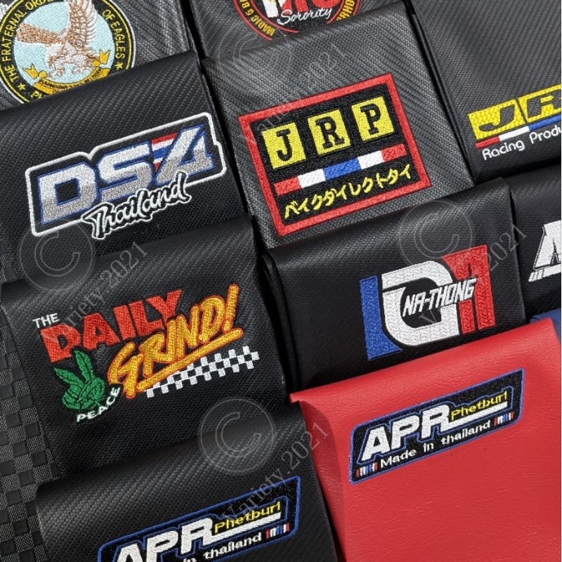 EMBROIDED LOGO & NO LOGO MOTORCYCLE SEAT COVER | Shopee Philippines