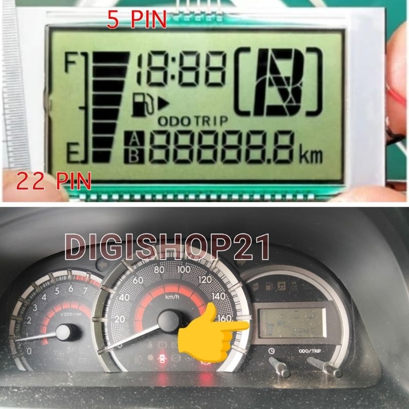 Toyota Avanza Lcd Display 5/22 pin for manual & matic | Shopee Philippines