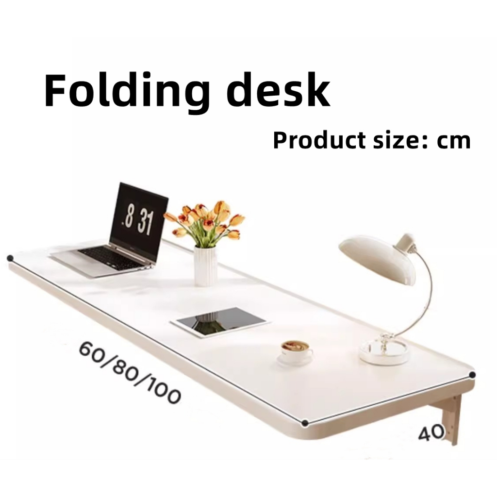 60/80/100CM Wood Foldable Table Dining Table Computer Desk Desktop ...