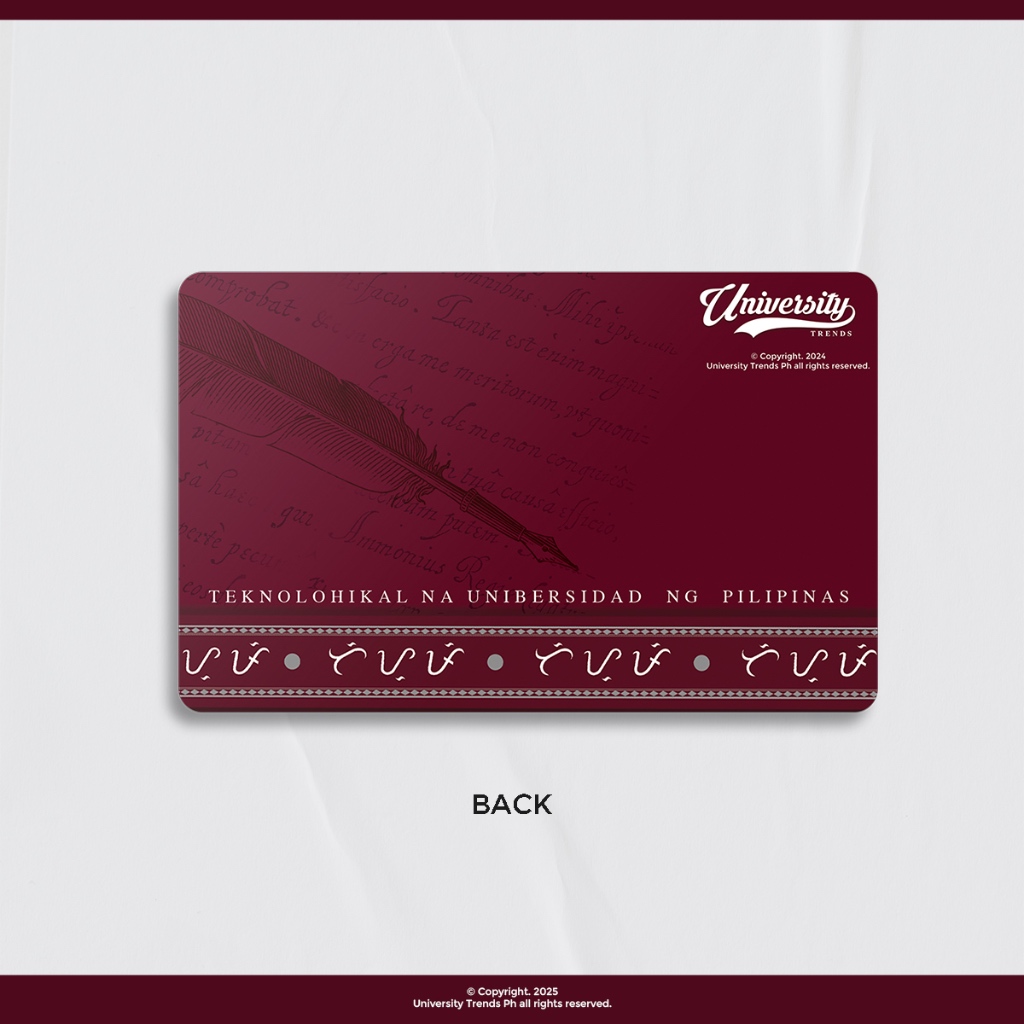 TUP Baybayin Beep Card Skins | Sticker | Shopee Philippines