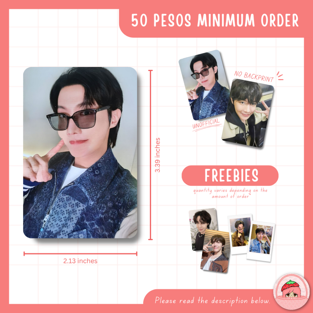 [2 PCS SET] JHOPE HOPE ON THE STREET HOTS RAFFLE PC PHOTOCARD ...