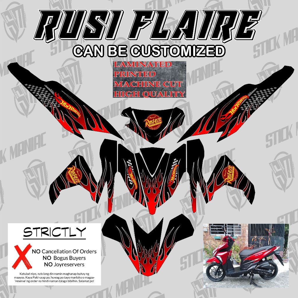 Rusi Flaire Custom High quality sticker,Decals For Rusi Flaire | Shopee ...