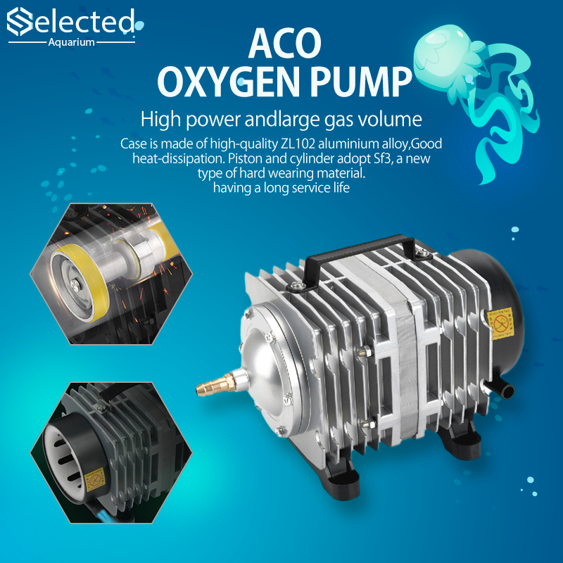 Resun Aquarium Air Pump 6/8 Outlets Electromagnetic Air Compressor Pump ...