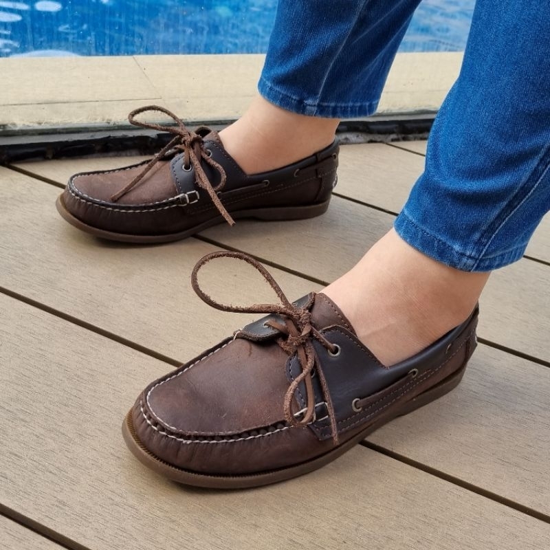 Advan Shoes Genuine Leather Matte Espresso Dark Brown Men's Topsiders Boat  Shoes made in Marikina