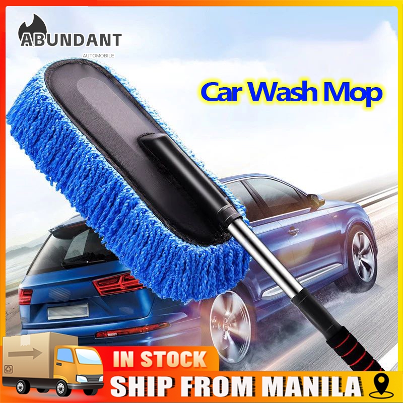 Car Wash Cleaning Brush Duster Dust Set Wax Mop Microfiber Telescoping ...