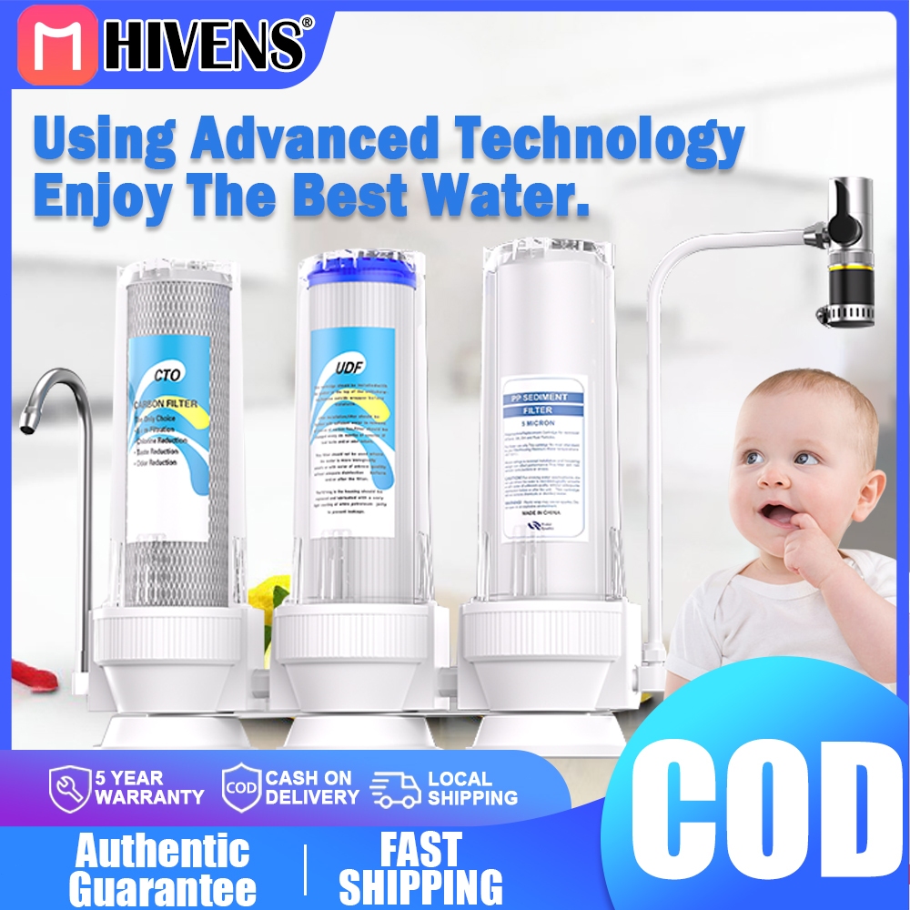 Water Filter Water Purifier 3 in 1 Alkaline Leakproof Thicken Faucet ...