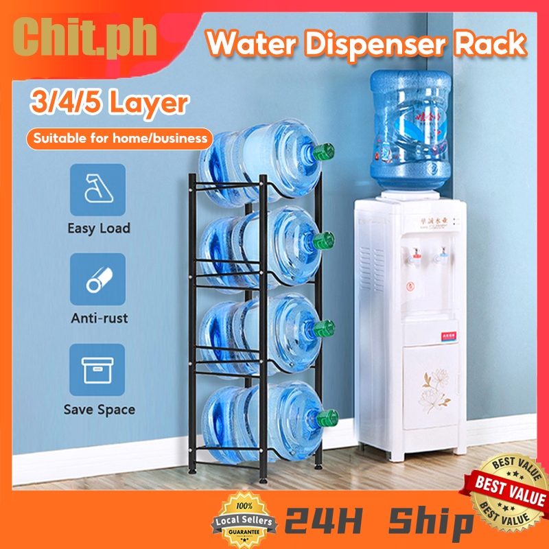 CHIT 3/4/5 Tiers Mineral Water Dispenser Rack Water Stand Rack Kitchen ...