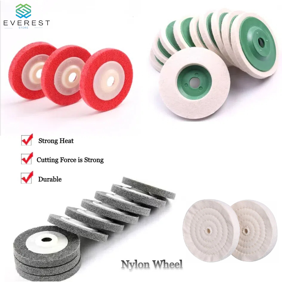 (Per 10pcs) Buffing Disc/ Buffing Wheel / Buffing Wheel Gray &White ...