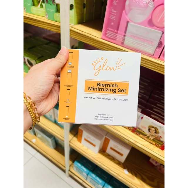 HELLO GLOW BLEMISH MINIMIZING SET WITH AHA BHA PHA RETINAL 3X CERAMIDE ...