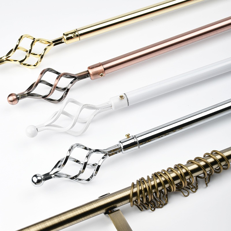 Spiral Extendable Curtain Rod Adjustable Rod Support Rod Hanging Rod ...