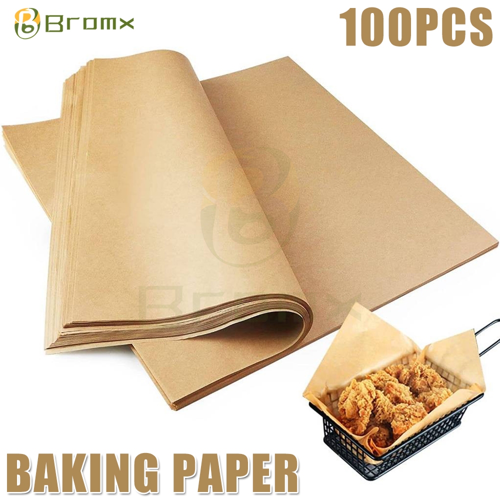 100PCS Baking Paper Non-Stick Parchment Rectangle Paper Hamburger Pizza ...
