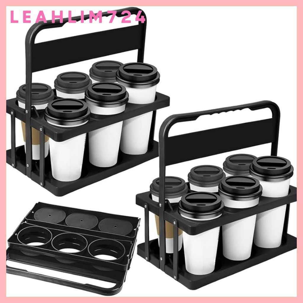 Reusable Portable Drink Carrier with Handle Foldable Cup Carrier for ...
