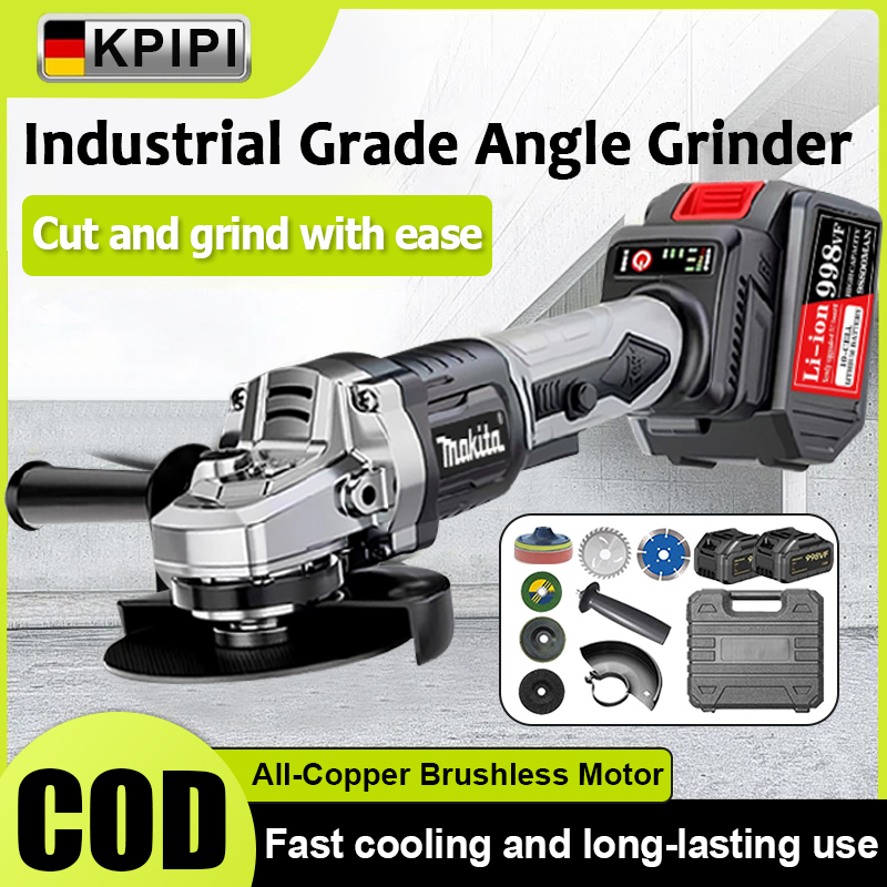 998VF Cordless Angle Grinder Cutting Angle Grinder Heavy Duty Wireless ...