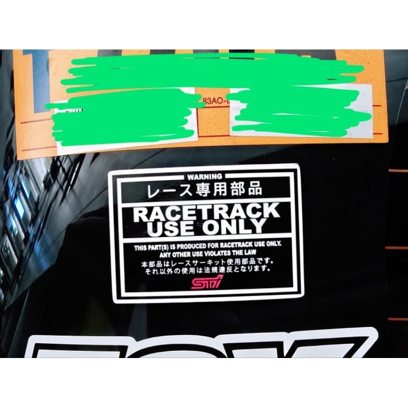 QUALITY LAMINATED STICKER JAPAN RACE TRACK ONLY USE INSPIRED DESIGN ...