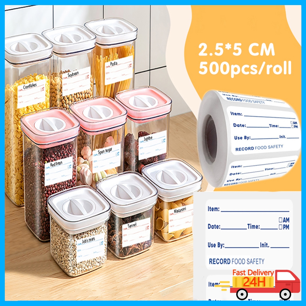 500pcs/roll Food Labels for Catering Food Date Storage Labels Food ...