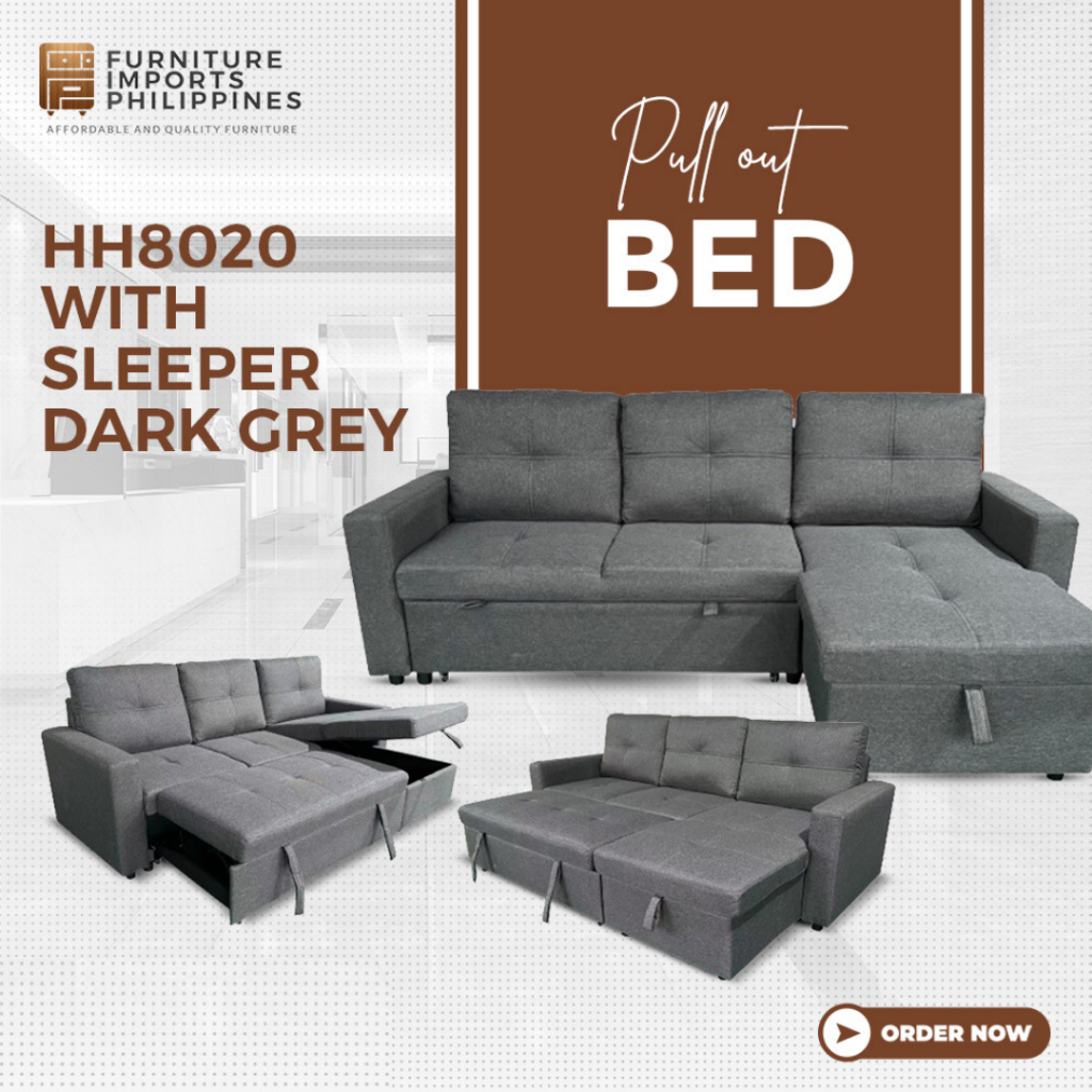 JOSHUA 3-4 SEATER SOFA WITH PULL-OUT BED AND STORAGE