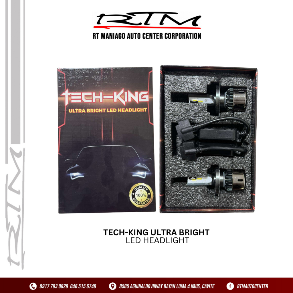 TECH-KING ULTRA BRIGHT BULB 3 LED HEADLIGHT | Shopee Philippines