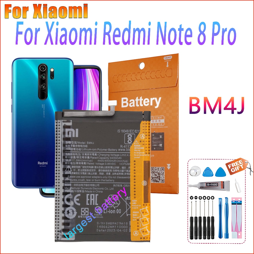 Orginal New 4500mAh BM4J Battery For Xiaomi Redmi Note 8 Pro/Redmi 8 ...