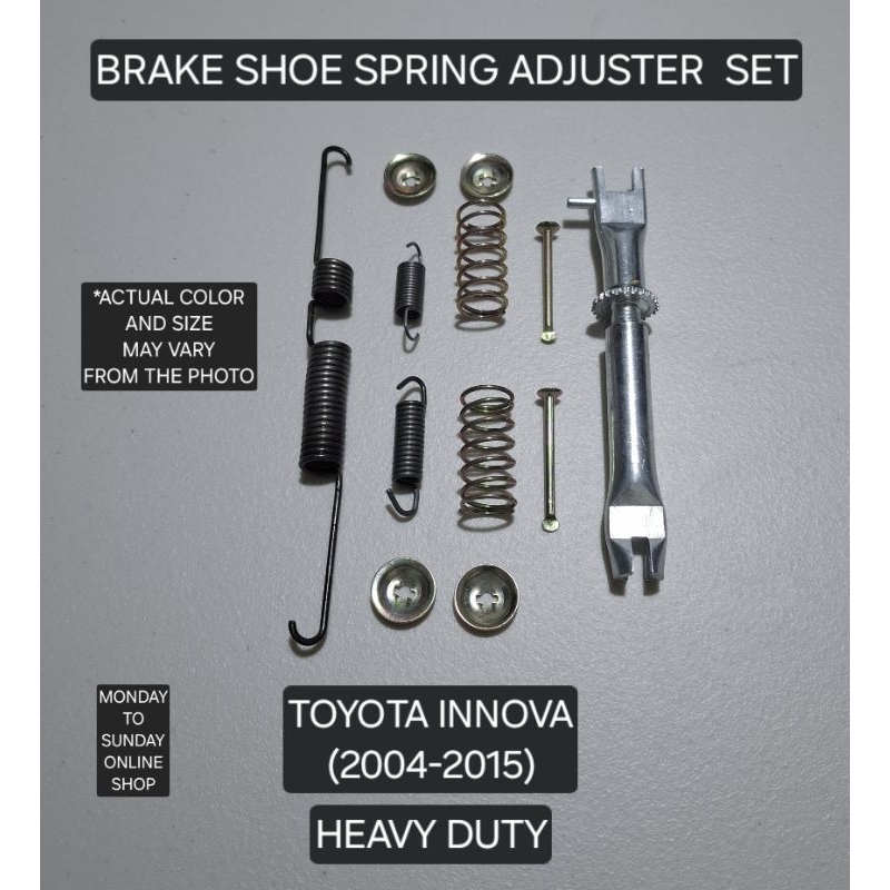 3 Pieces Brake Shoe Spring with Adjuster for Toyota Innova (2004-2015 ...